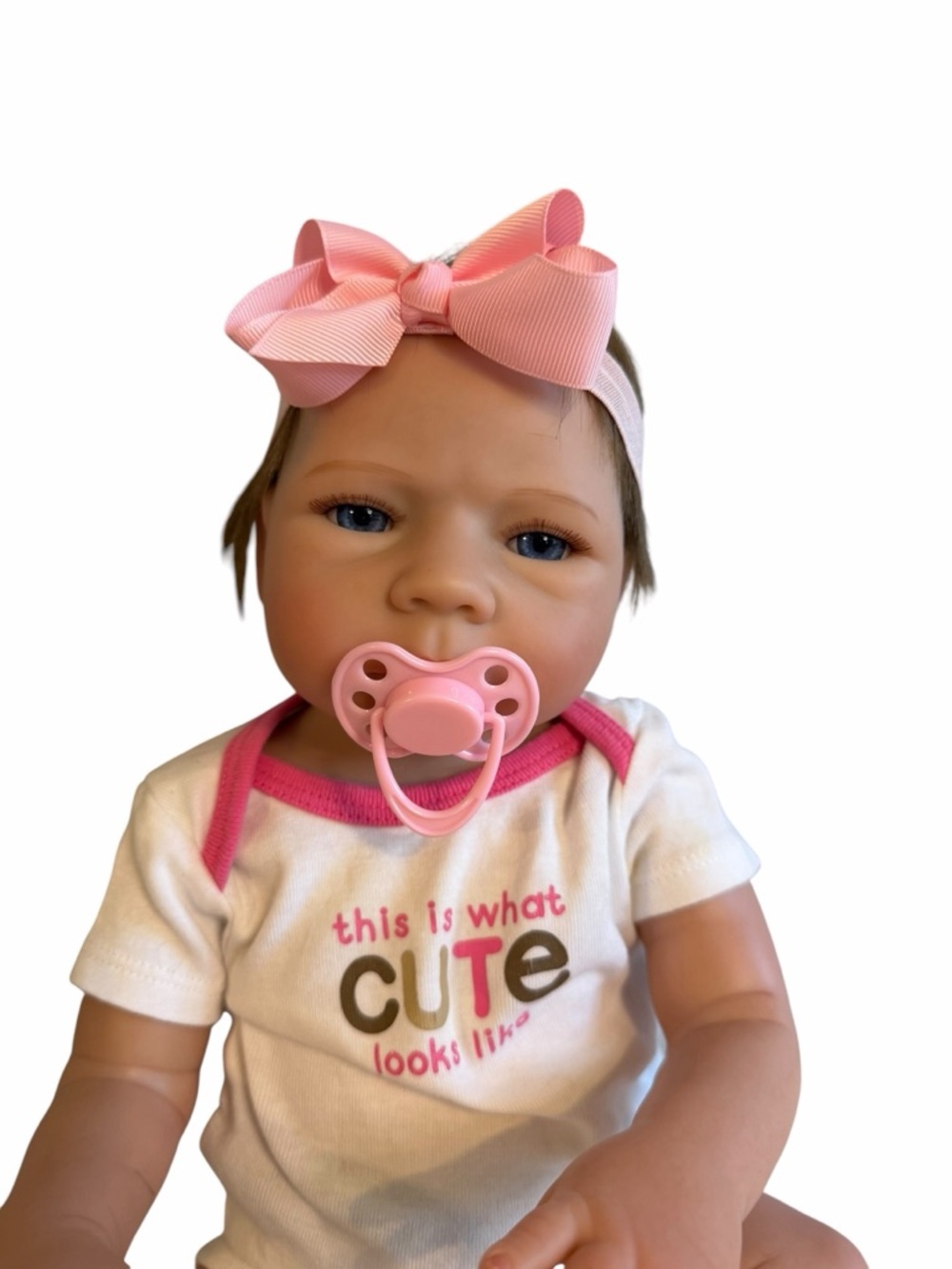 18” Anatomically Correct Silicone Sweet Girl Baby Doll with Magnetic Pacifiers - Picture 11 of 15